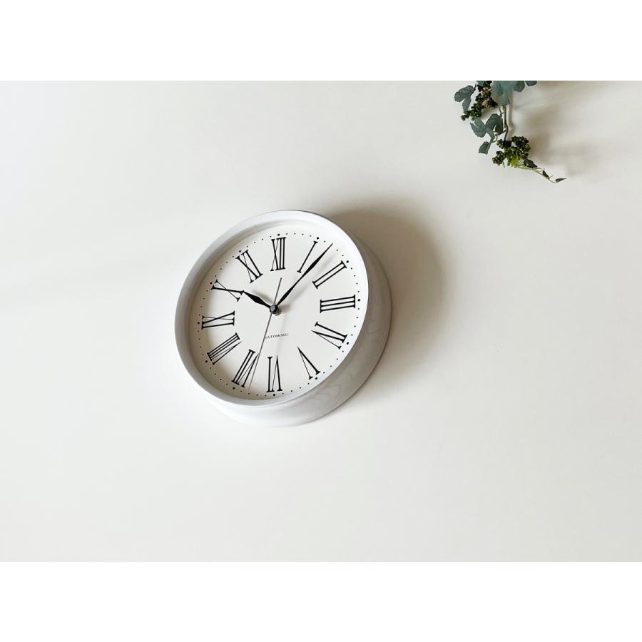 壁掛け時計 電波時計 KATOMOKU muku clock 5 ホワイト km-58WHRC 連続