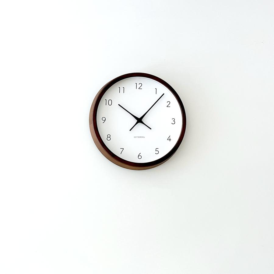 壁掛け時計 電波時計 KATOMOKU muku clock 7 ブラウン km-60BRRC 連続
