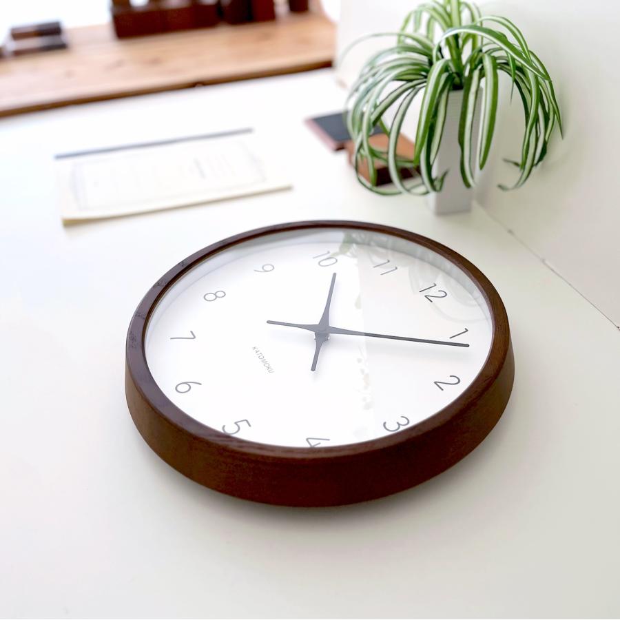 KATOMOKU Muku Clock 7 km-60BKRC (電波時計) 壁掛け時計 電波時計 KATOMOKU muku clock 7 ブラウン km-60BRRC 連続