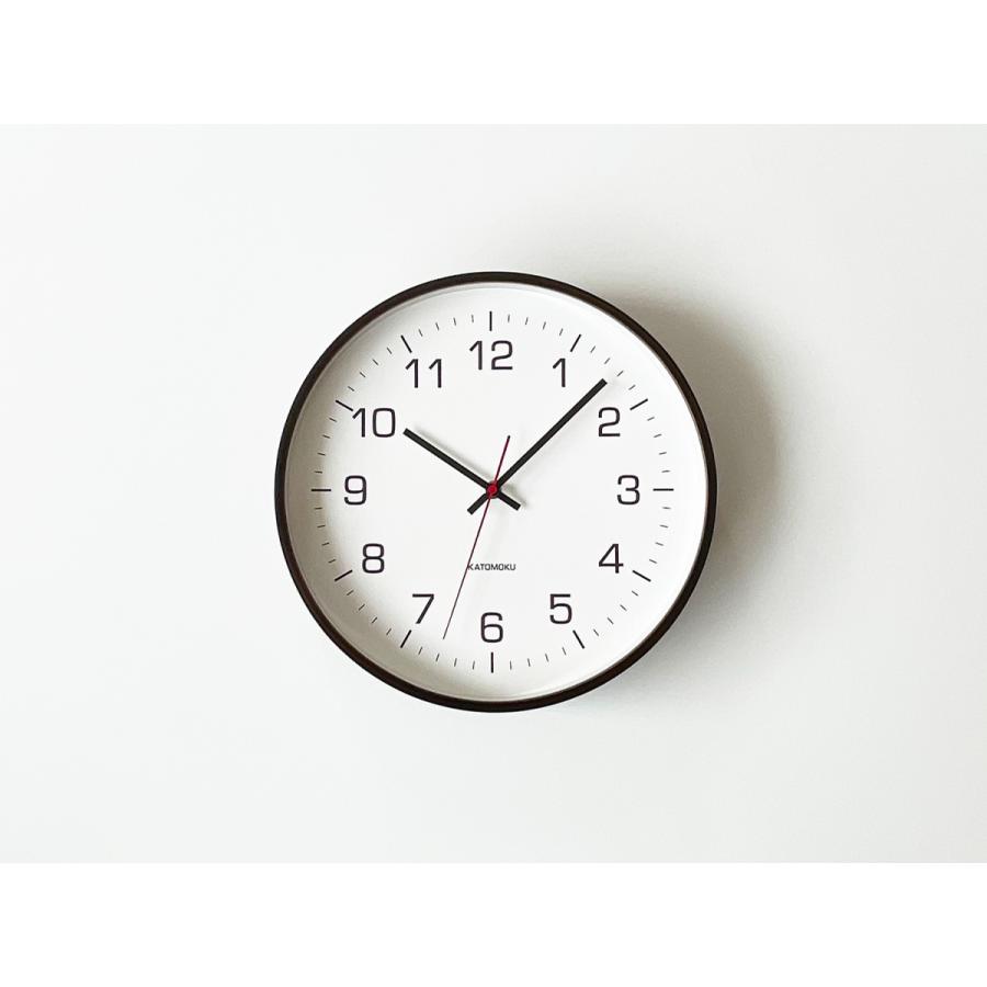 壁掛け時計 電波時計 KATOMOKU plywood clock 4 L ブラウン km-61BRRC 連続秒針 名入れ対応品 静音 静か ...