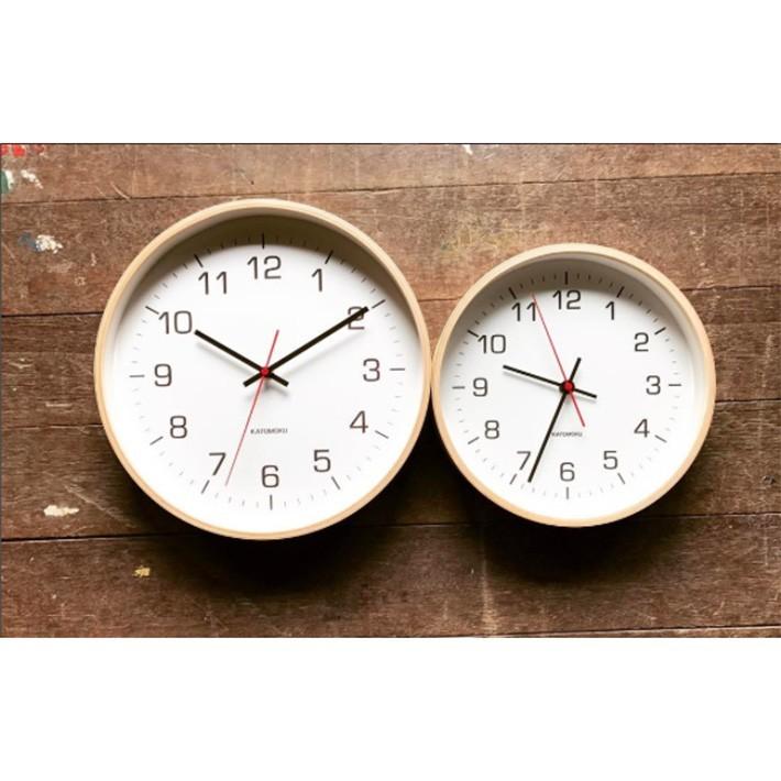 壁掛け時計 電波時計 KATOMOKU plywood clock 4 SKP L-size ナチュラル