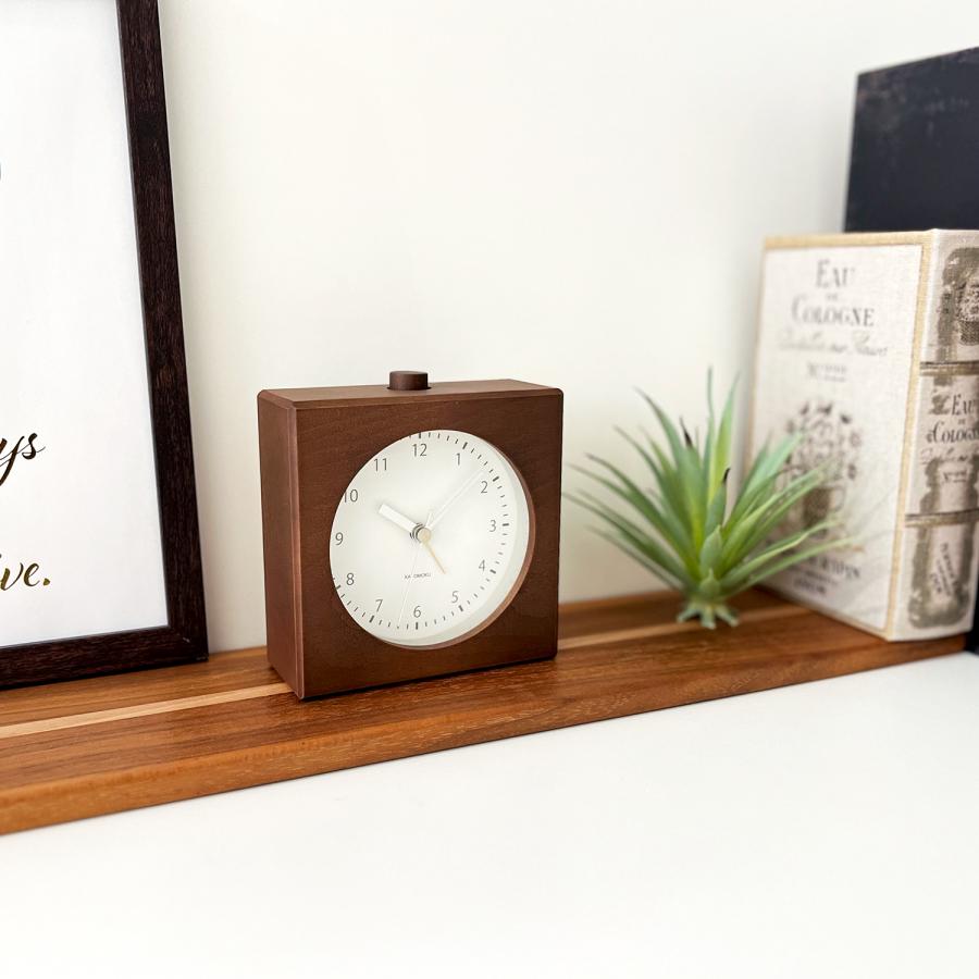 置き時計 KATOMOKU alarm clock 5 ブラウン km-78BR 目覚まし時計 連続