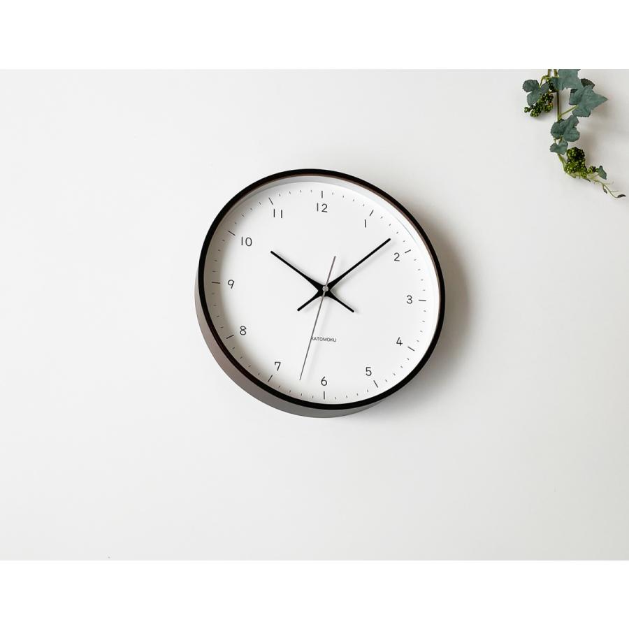 電波時計 壁掛け時計 KATOMOKU plyfwood clock 12 ブラウン km-80BRRC 連続秒針 名入れ対応品 静音 静か ...