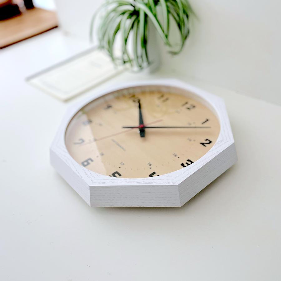 壁掛け時計 電波時計 KATOMOKU muku clock 8 八角形 km-81RCS8 SKP電波