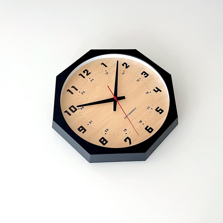 インテリア時計 mokyu KATOMOKU muku clock 13 ウォールナット km-130WA 掛け時計 小さい