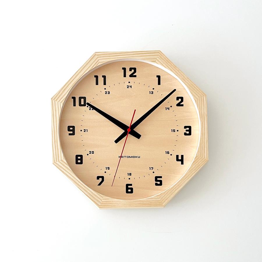 壁掛け時計 電波時計 KATOMOKU muku clock 8 八角形 km-81RCS8 SKP電波