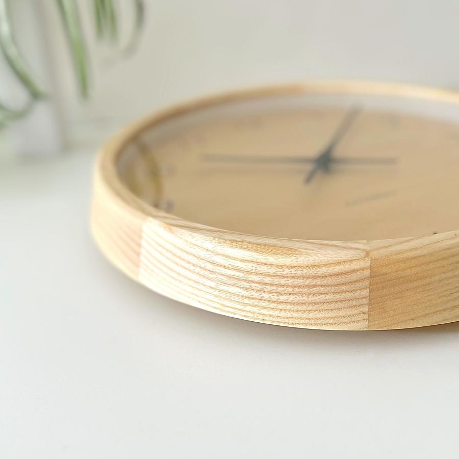 壁掛け時計 電波時計 KATOMOKU muku lock 7 シナ文字盤 km-83NARC 連続