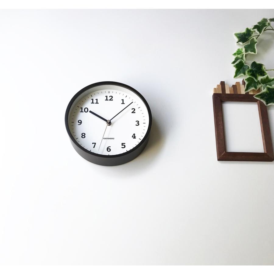 電波時計 壁掛け時計 KATOMOKU plywood clock 13 ブラウン km-84BRRC 連続秒針 小さい 静音 静か おしゃれ ...