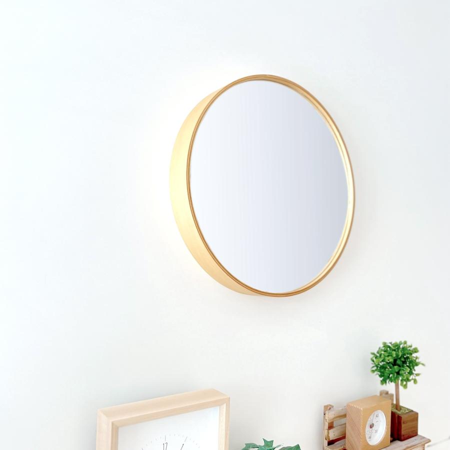 KATOMOKU plywood mirror ナチュラル km-91NA 曲げわっぱ 壁掛け 鏡