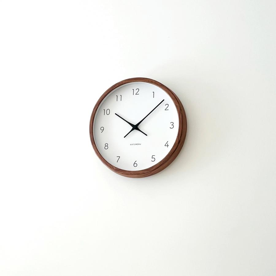 壁掛け時計 電波時計 KATOMOKU muku clock 7 ウォールナット km-93WARC