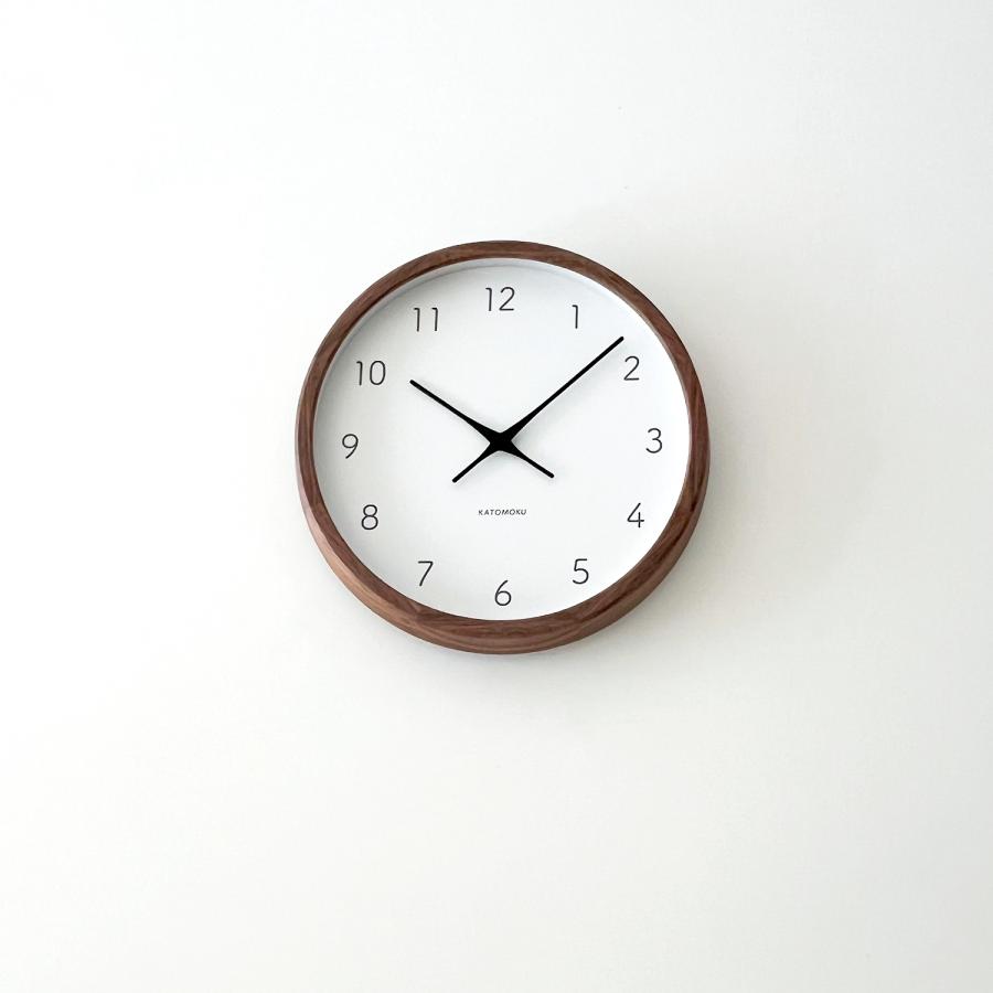 壁掛け時計 電波時計 KATOMOKU muku clock 7 ウォールナット km-93WARC