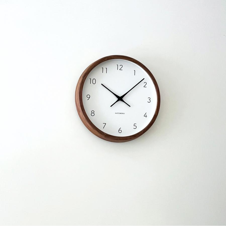 壁掛け時計 電波時計 KATOMOKU muku clock 7 ウォールナット km-93WARC