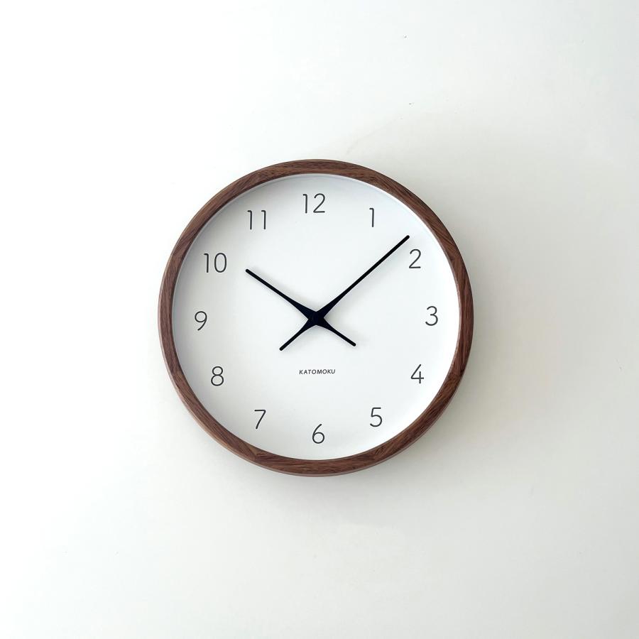 壁掛け時計 電波時計 KATOMOKU muku clock 7 ウォールナット km-93WARC
