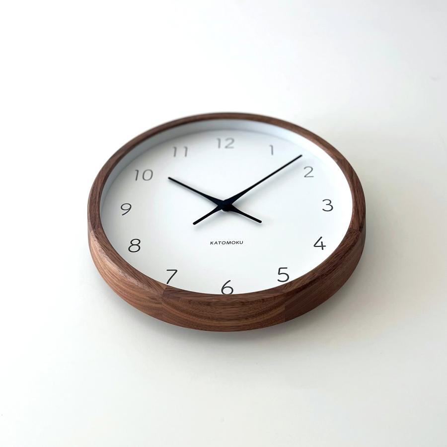 壁掛け時計 電波時計 KATOMOKU muku clock 7 ウォールナット km-93WARC