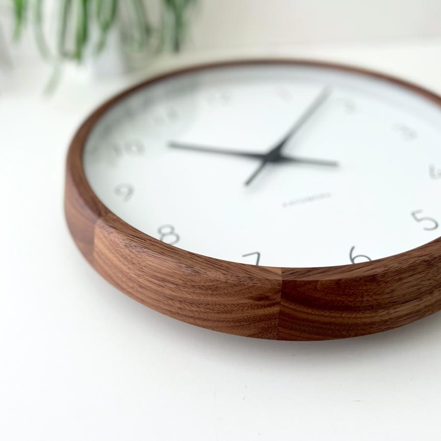 【未使用】KATOMOKU カトモク 電波時計 ウォールナット km-73RC 壁掛け時計 電波時計 KATOMOKU muku clock 7 ウォールナット km-93WARC