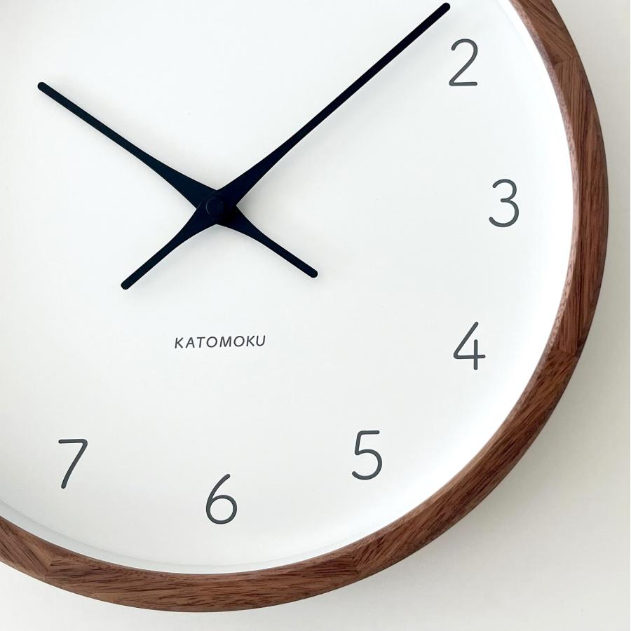 壁掛け時計 電波時計 KATOMOKU muku clock 7 ウォールナット km-93WARC