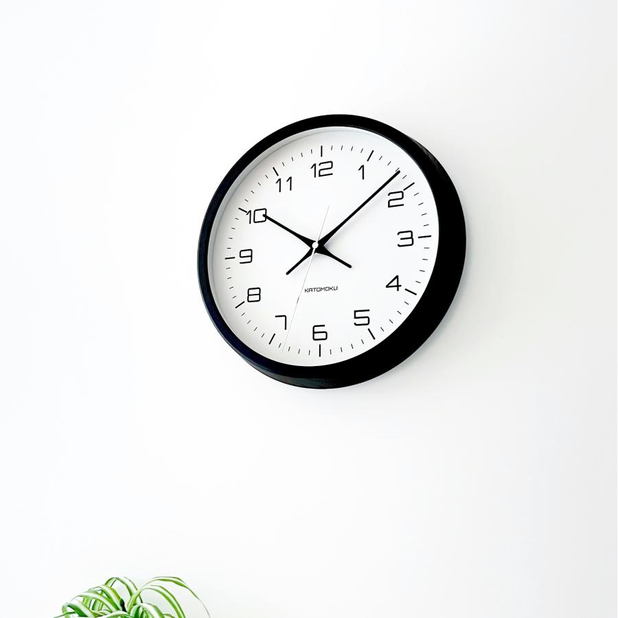 壁掛け時計 電波時計 KATOMOKU muku clock 11 ブラック km-94BKRC 連続秒針 名入れ対応品 静音 静か おしゃれ ...