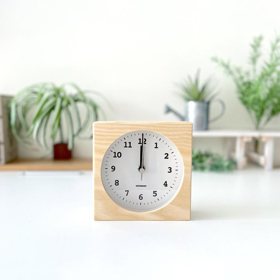置き時計 電波時計 KATOMOKU dual use clock 4 ナチュラル km-95NARC
