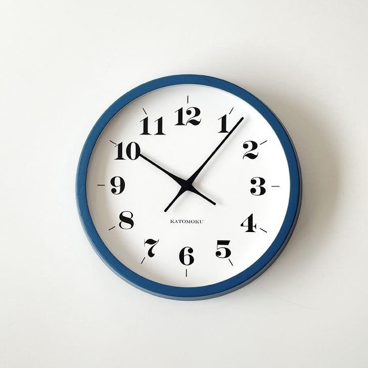 壁掛け時計 電波時計 KATOMOKU muku clock 12 ブルー km-97BLRC 連続秒針 名入れ対応品 静音 静か おしゃれ ...