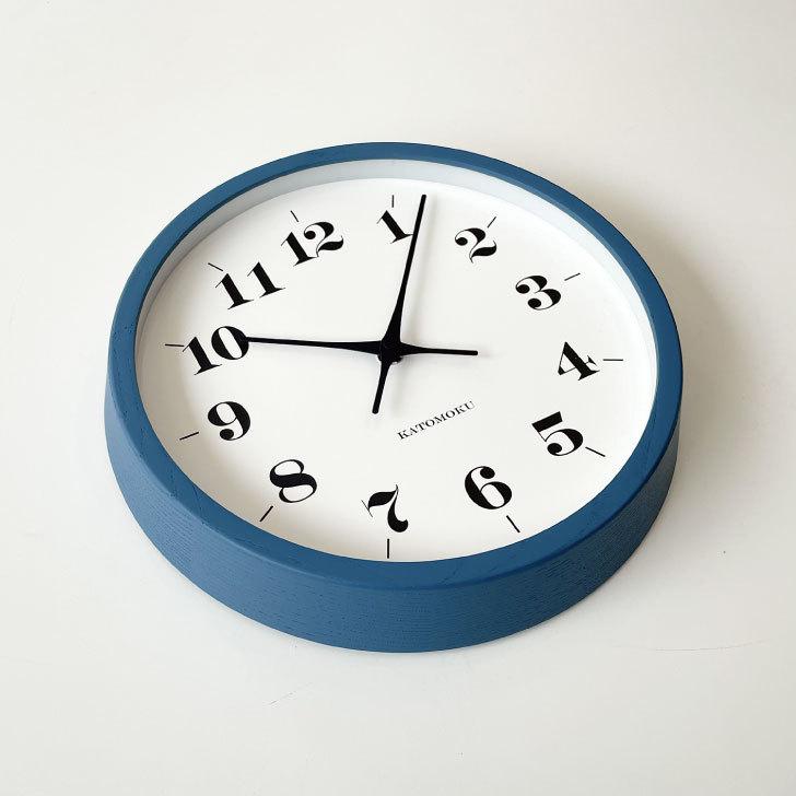 壁掛け時計 電波時計 KATOMOKU muku clock 12 ブルー km-97BLRC 連続秒針 名入れ対応品 静音 静か おしゃれ ...