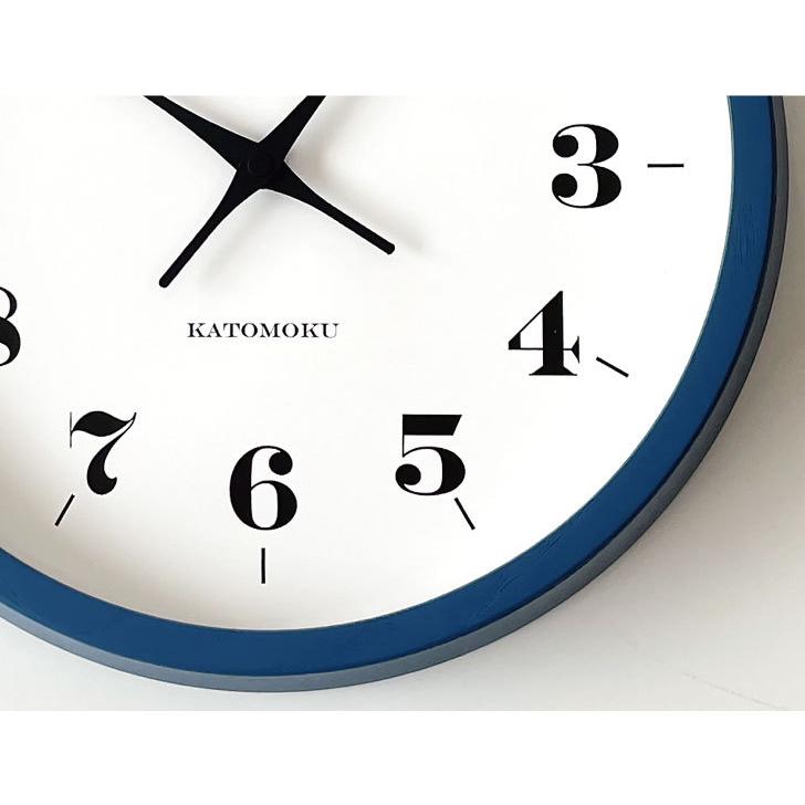 壁掛け時計 電波時計 KATOMOKU muku clock 12 ブルー km-97BLRC 連続秒針 名入れ対応品 静音 静か おしゃれ ...