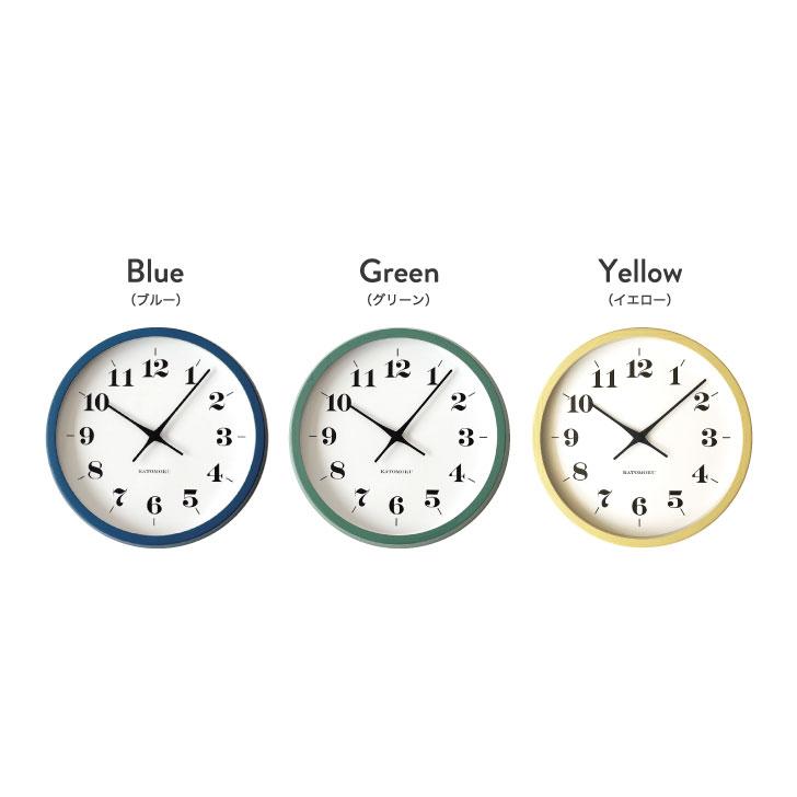 壁掛け時計 電波時計 KATOMOKU muku clock 12 グリーン km-97GRRC 連続