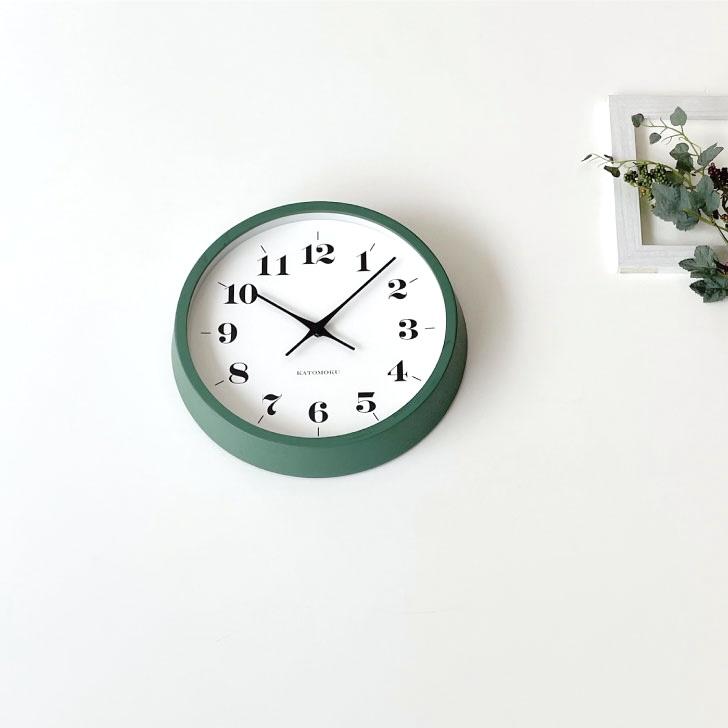 壁掛け時計 電波時計 KATOMOKU muku clock 12 グリーン km-97GRRC 連続