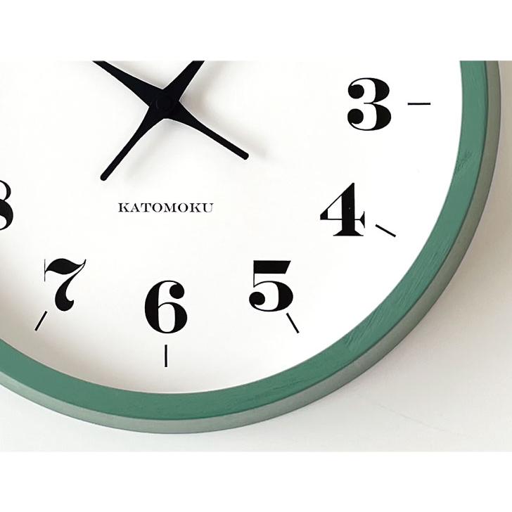 壁掛け時計 電波時計 KATOMOKU muku clock 12 グリーン km-97GRRC 連続