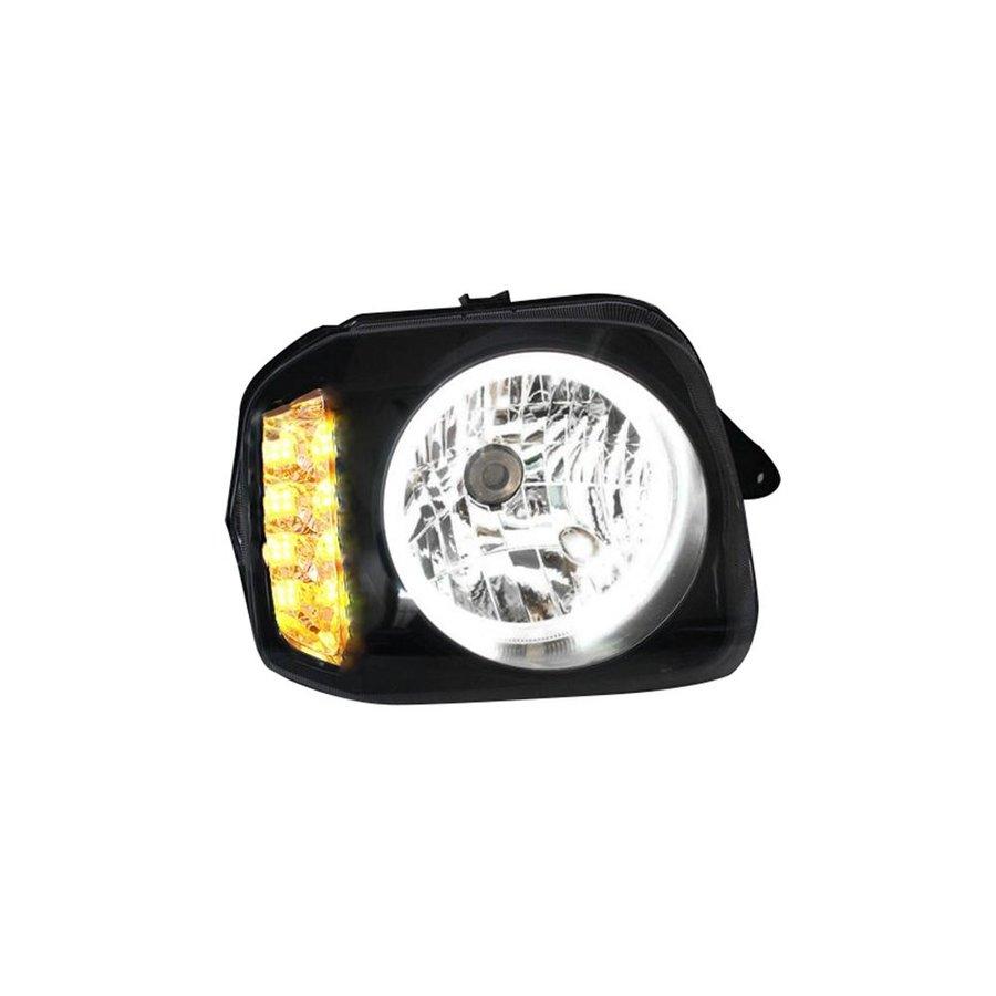 ヘッドライト JB23 ジムニー CCFLリング付 LEDウィンカー インナーブラック 左右セットの画像