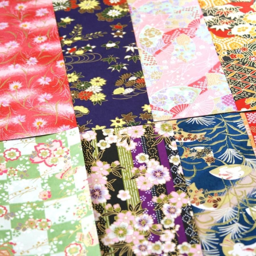 友禅和紙 京都 10枚セット サイズ 通販 千代紙 和紙 送料無料 民芸 ポスト投函 市松紋様 Washi 004 Kamonさくらや 通販 Yahoo ショッピング