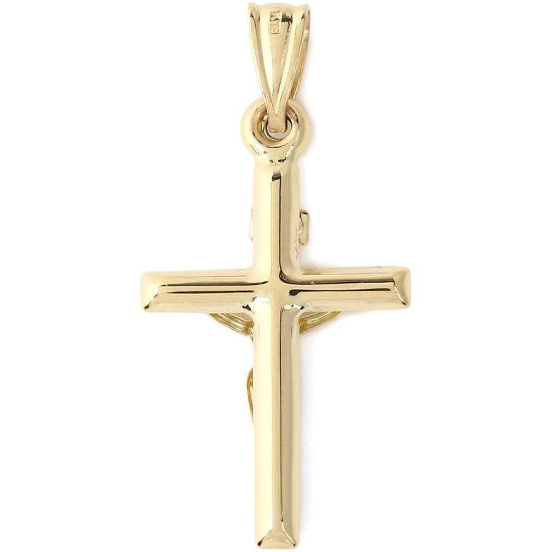一括購入割引 ハッピーグッツショップ K18 18金 クロス 十字架 キリスト ゴールド ペンダントトップ (小) 24.0mm × 15.3mm