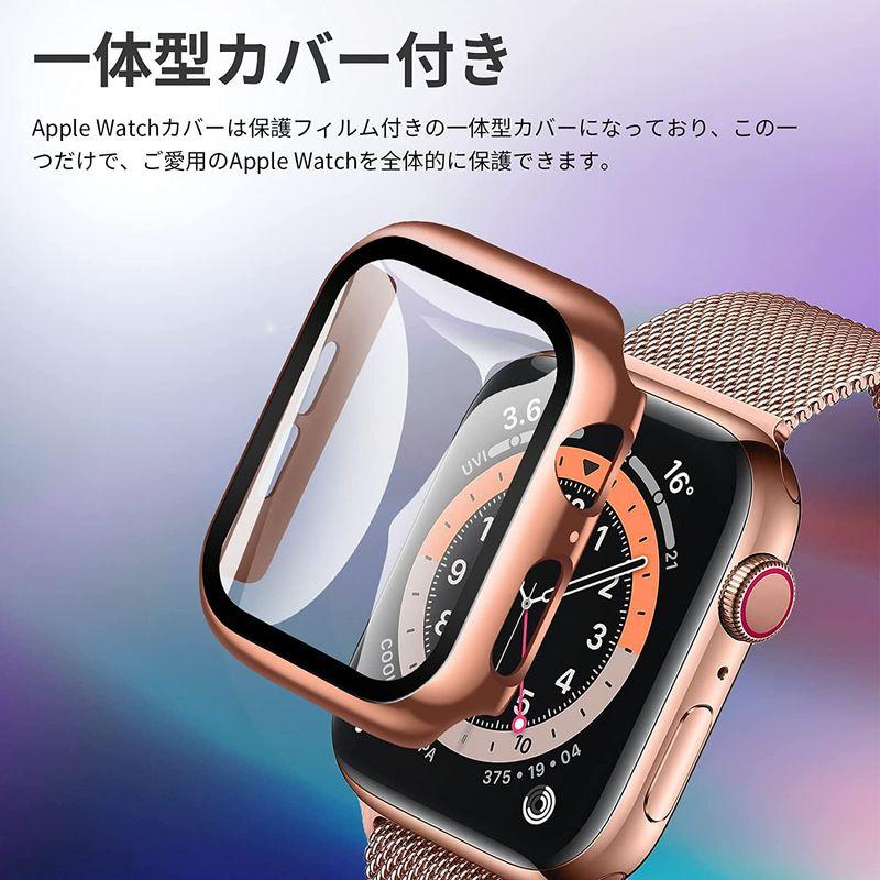 Applewatch アップルウォッチ 保護フィルム 44mm 保護ケース 黒