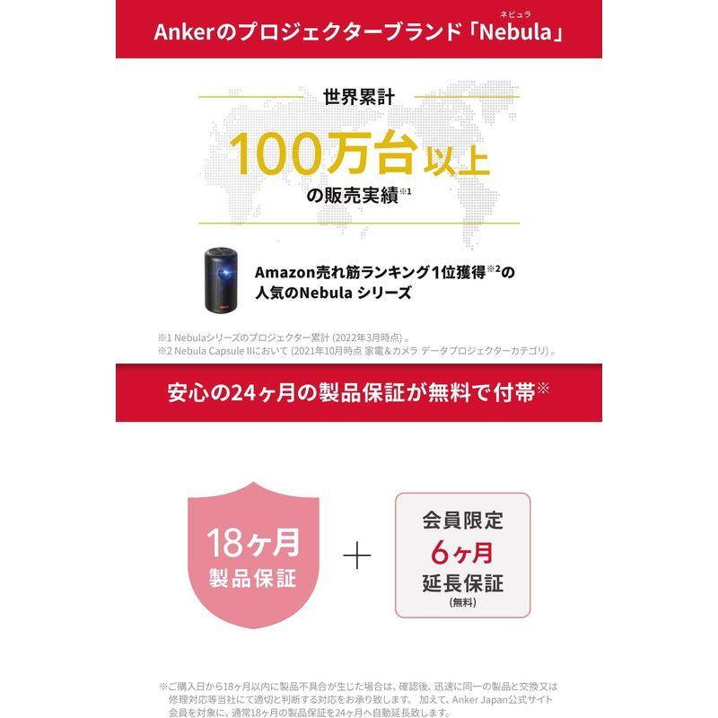 Anker　Nebula　(ネビュラ)　HDR　TV搭載）800　Android　ANSIルーメン　Nova（シーリングプロジェクター　10