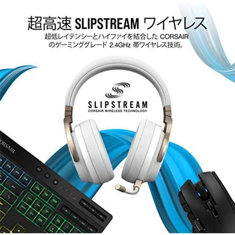 正規品取扱通販 Corsair コルセア VIRTUOSO RGB WIRELESS Pearl ワイヤレスゲーミングヘッドセット 無線/有線/USB対応