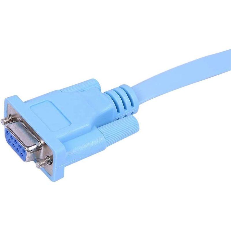 オンラインショップ コンソールケーブル RJ45 DB9メス ケーブル Cisco Deear 互換ケーブル 1.8ｍ (RJ45-DB9) PC ケーブル、コネクタ