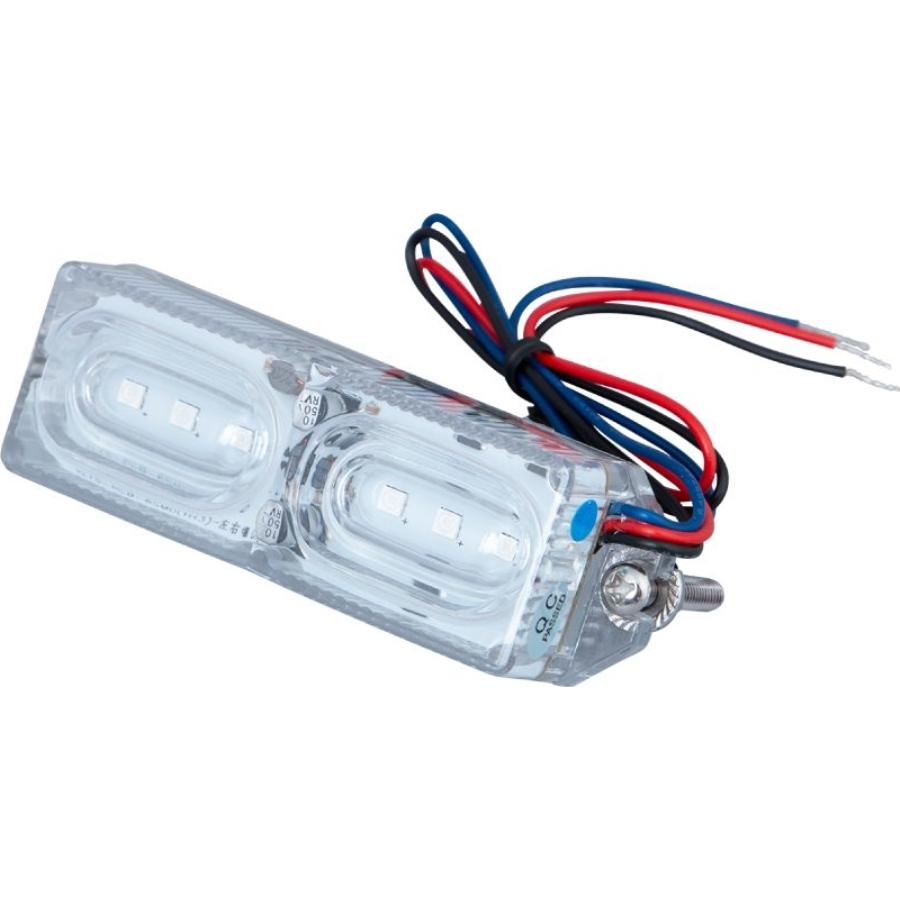 534631 LEDツインストロボマーカー ブルー 12V 24V共用|トラック用品 カー用品 トラック 高輝度 LED ストロボライト フラッシュライト 明るい 点滅 電飾 JET｜kamotudonet｜03