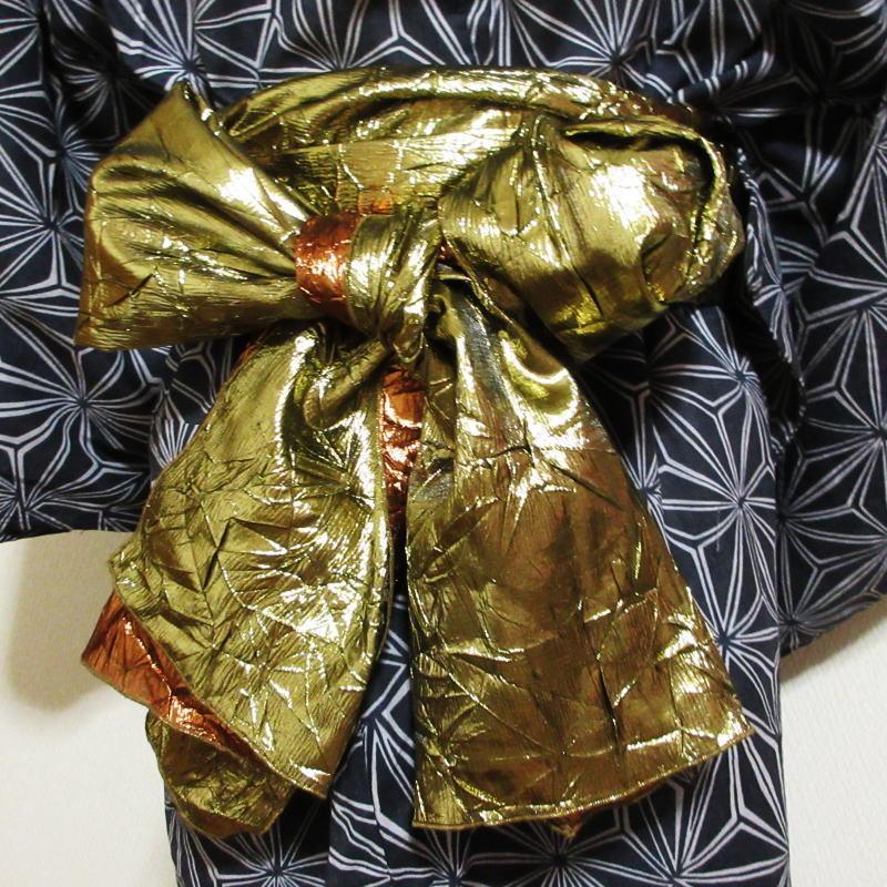 大人兵児帯　【ゴールドメタル】 大人の兵児帯 ゴールドフラワー | florentins365