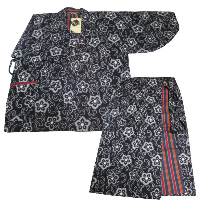 二部式着物 単衣 絣 日本製 フリーサイズ 久留米絣 展示品 処分品