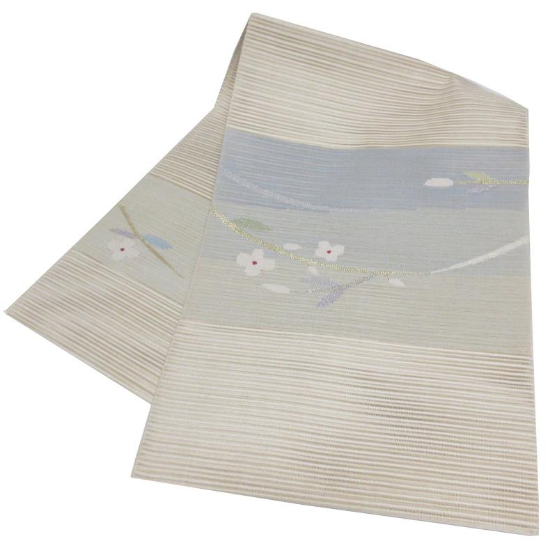 名古屋帯 綴れ織 上品な草花織出し 正絹 MO-9224 八寸名古屋帯