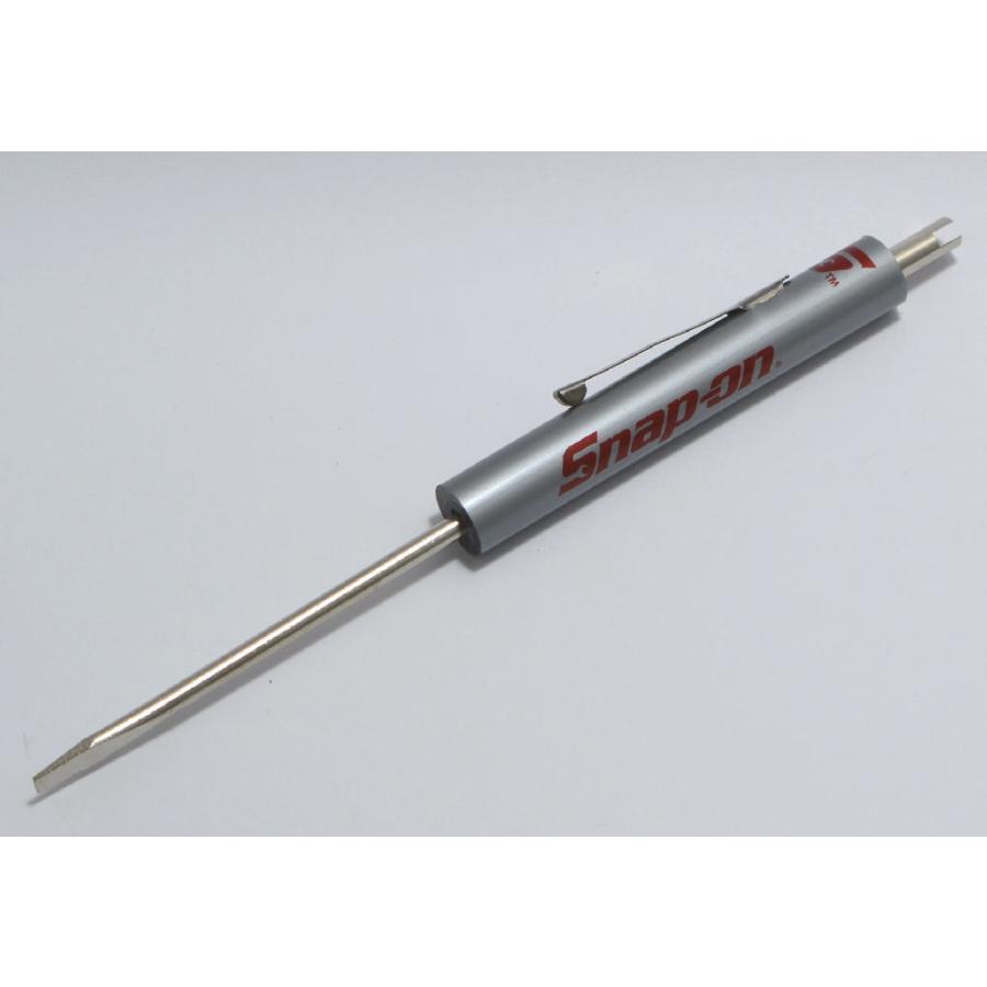 Snap-on (スナップオン) ミニドライバー マイナス 銀グリップ 虫回し 