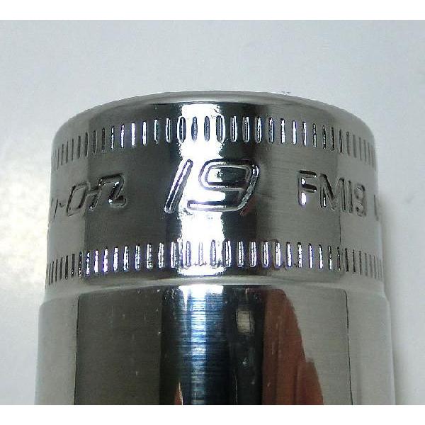 Snap-on (スナップオン) 3/8 差し込み 12角 ショート ソケット 19mm FM 