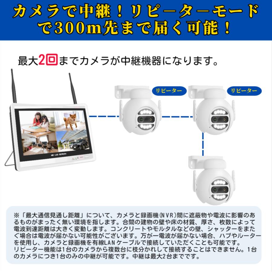 防犯カメラ 屋外 WiFi 家庭用 ワイヤレス カメラ2台 セット 自動追尾