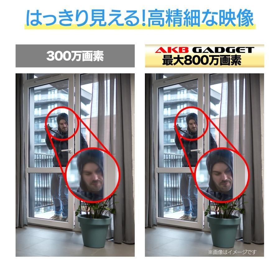 防犯カメラ 屋外 ワイヤレス 800万画素 カメラ 2台セット 遠隔監視 AI動体検知 防犯灯付き 監視カメラ 10インチLCD液晶モニタ 一体型NVR WS-10VS-2AC570_6