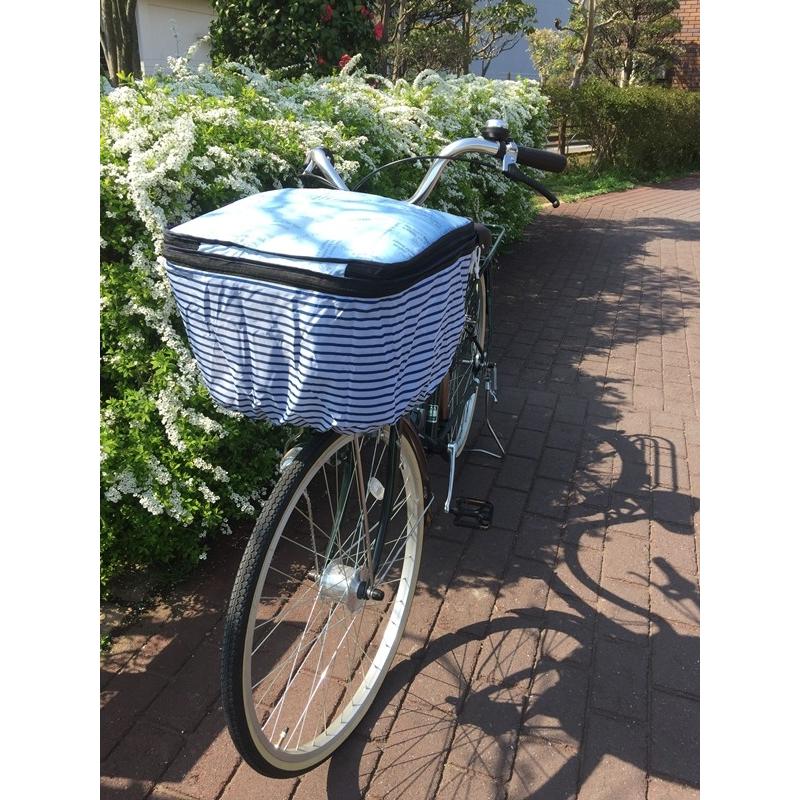 あすつく（土日祝除）自転車カゴカバー 前用 大きい 前カゴカバー2段