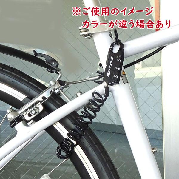 自転車 ワイヤー錠 FORCE ミニロック コイルワイヤー 180cm ブラック