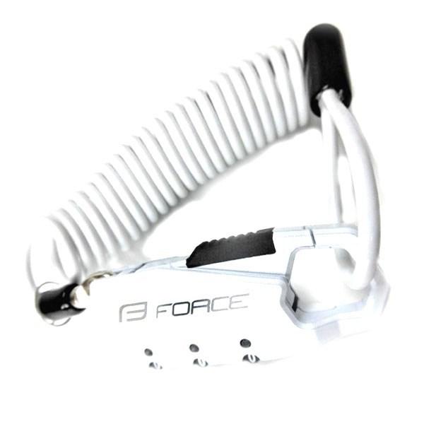 【新品未使用】マッスルワイヤーとゴーストワイヤー 自転車 ワイヤー錠 FORCE ミニロック コイルワイヤー 180cm ホワイト