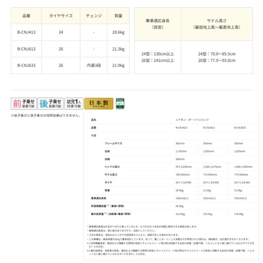 Panasonic（パナソニック） B-CNJ413 自転車 24インチ 国産 日本製