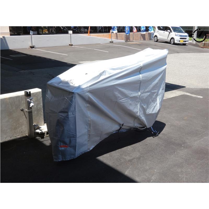 あすつく（土日祝除） 自転車カバー ハイバック 厚手 防水 子ども乗せ 210D Wファスナー クイックカバー 3人乗り対応 |  | 16