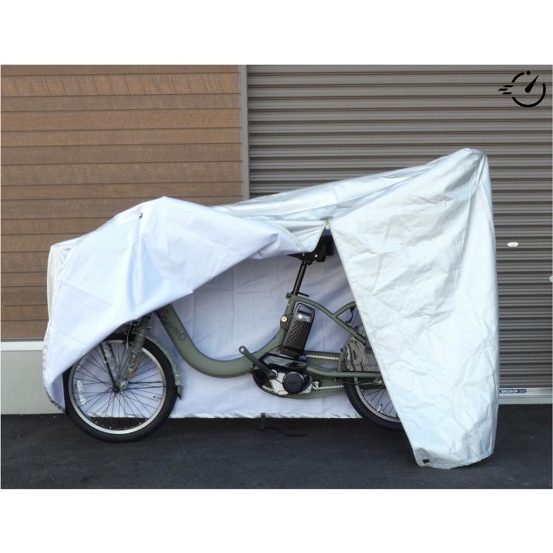 あすつく（土日祝除） 自転車カバー ハイバック 厚手 防水 子ども乗せ 210D Wファスナー クイックカバー 3人乗り対応 |  | 17