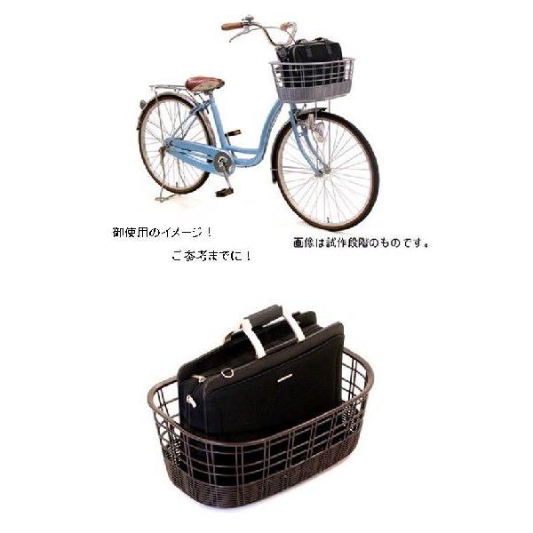 完売御礼 取寄 OGK フロントバスケット FB-038K ブラウン 40cmの